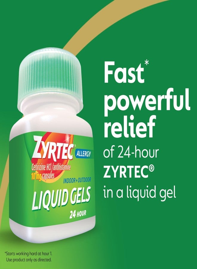 Zyrtec 24 HR Indoor/Outdoor Allergy Relief Liquid Gels Capsules, Cetirizine HCI Antihistamine, 25 ct - Image 3